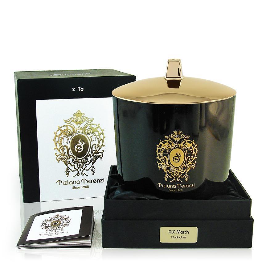 Lumanari parfumate Tiziana Terenzi Xix March Black Glass Candle 1000Ml Tiziana Terenzi Xix March Black Glass Candle 1000Ml